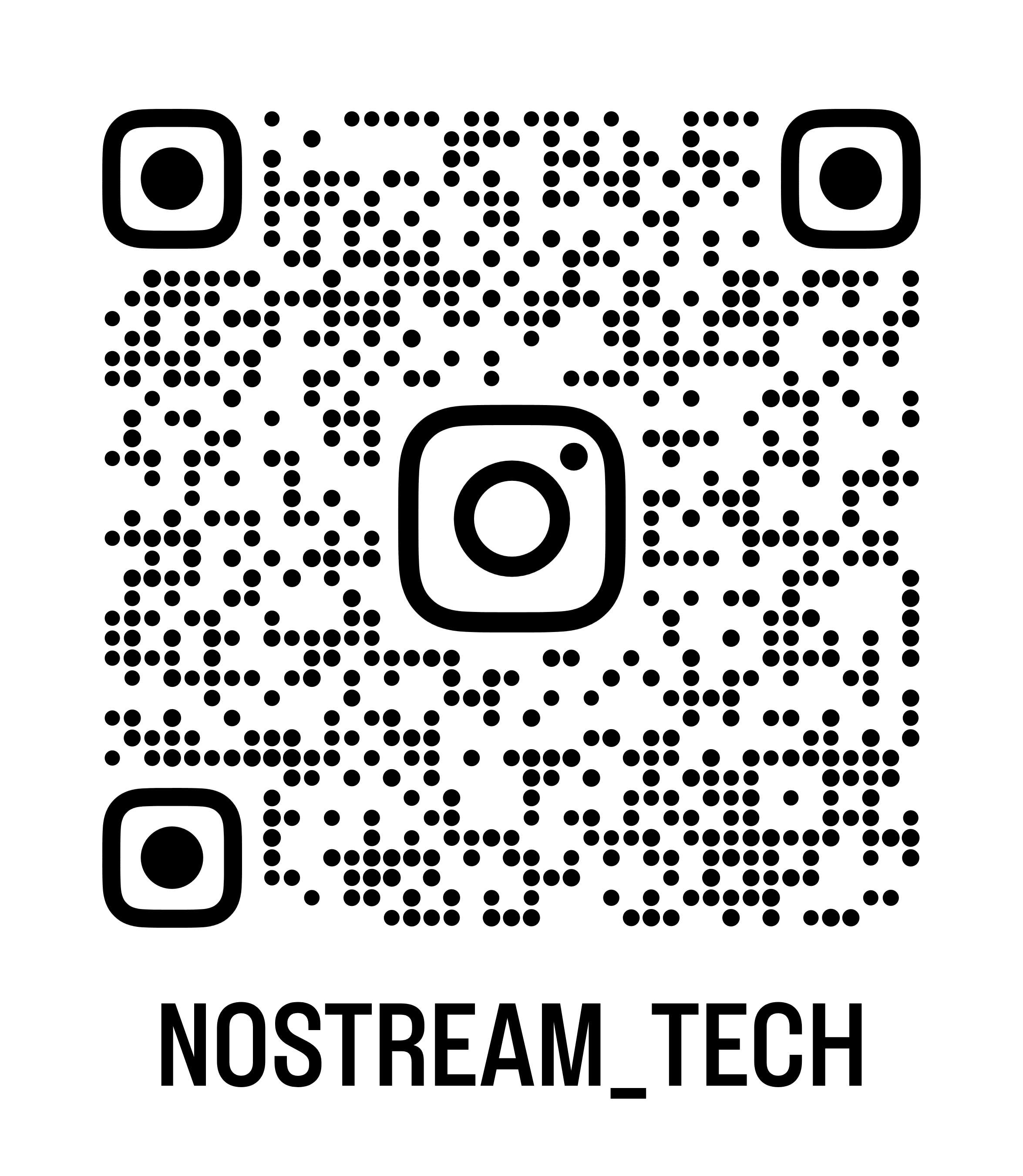 Scan to follow @nostream_tech on Instagram